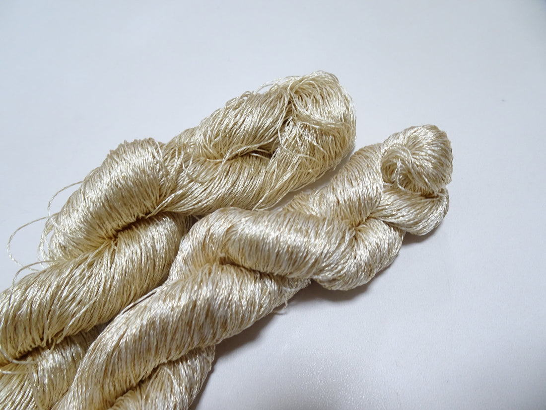 Japanese Vintage High Class Rare Silk Thread 2sets Mixture of Gold embroidery 14703