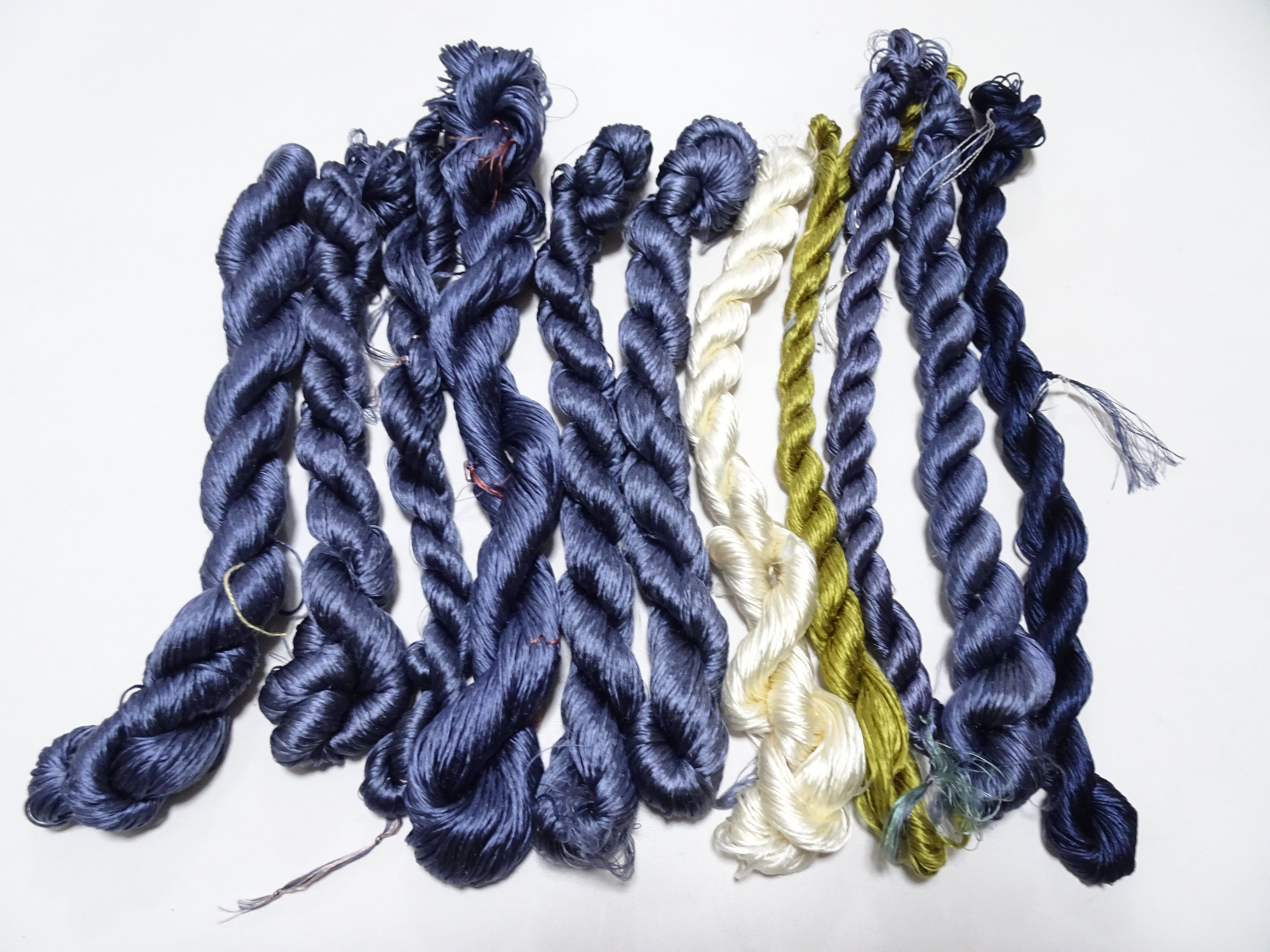Japanese Vintage Loose Twisted Silk Thread Sets Embroidery 18289