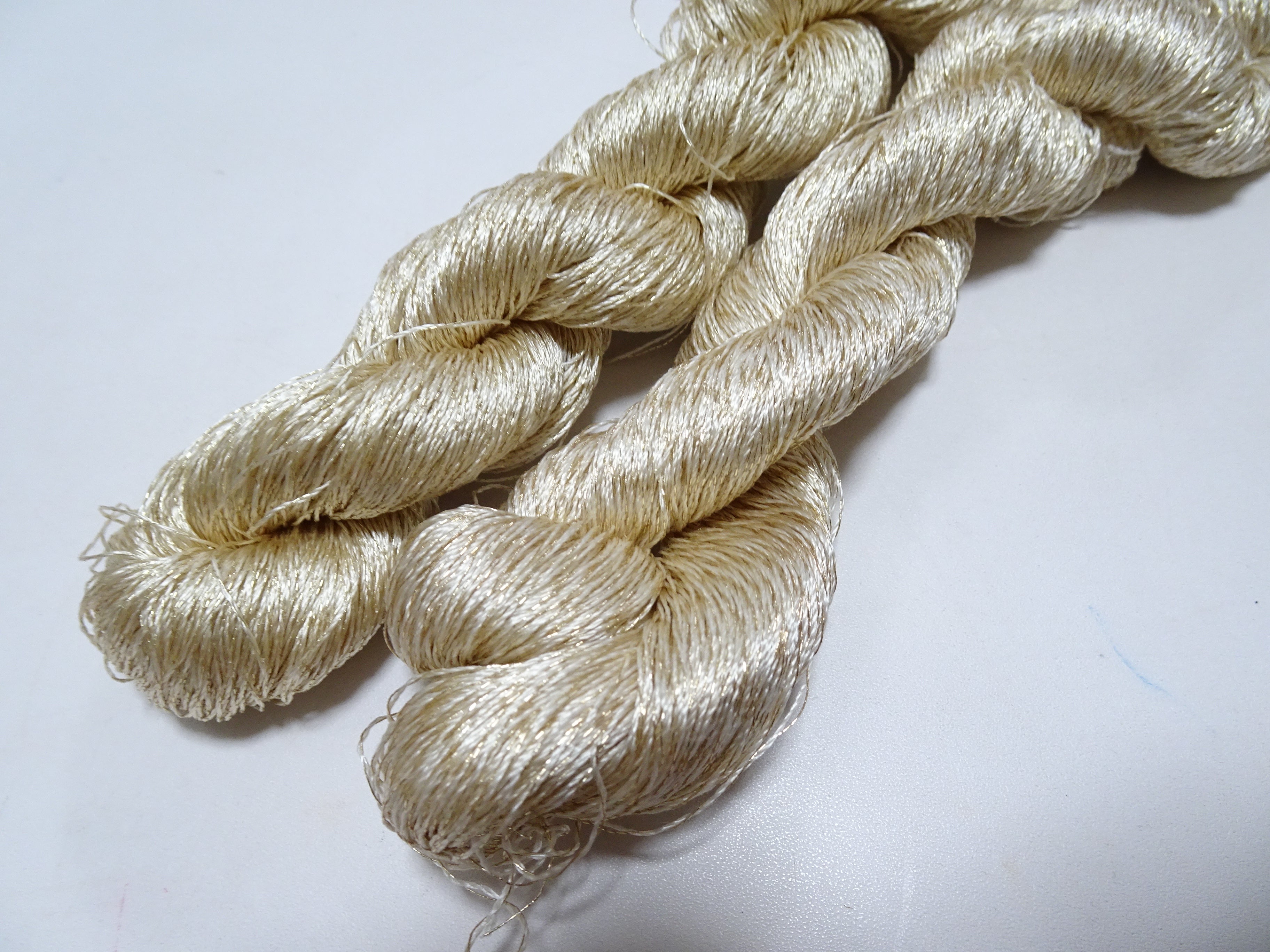 Japanese Vintage High Class Rare Silk Thread 2sets Mixture of Gold embroidery 14703