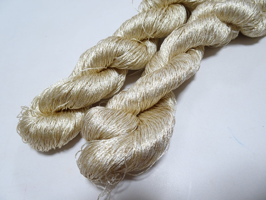 Japanese Vintage High Class Rare Silk Thread 2sets Mixture of Gold embroidery 14703
