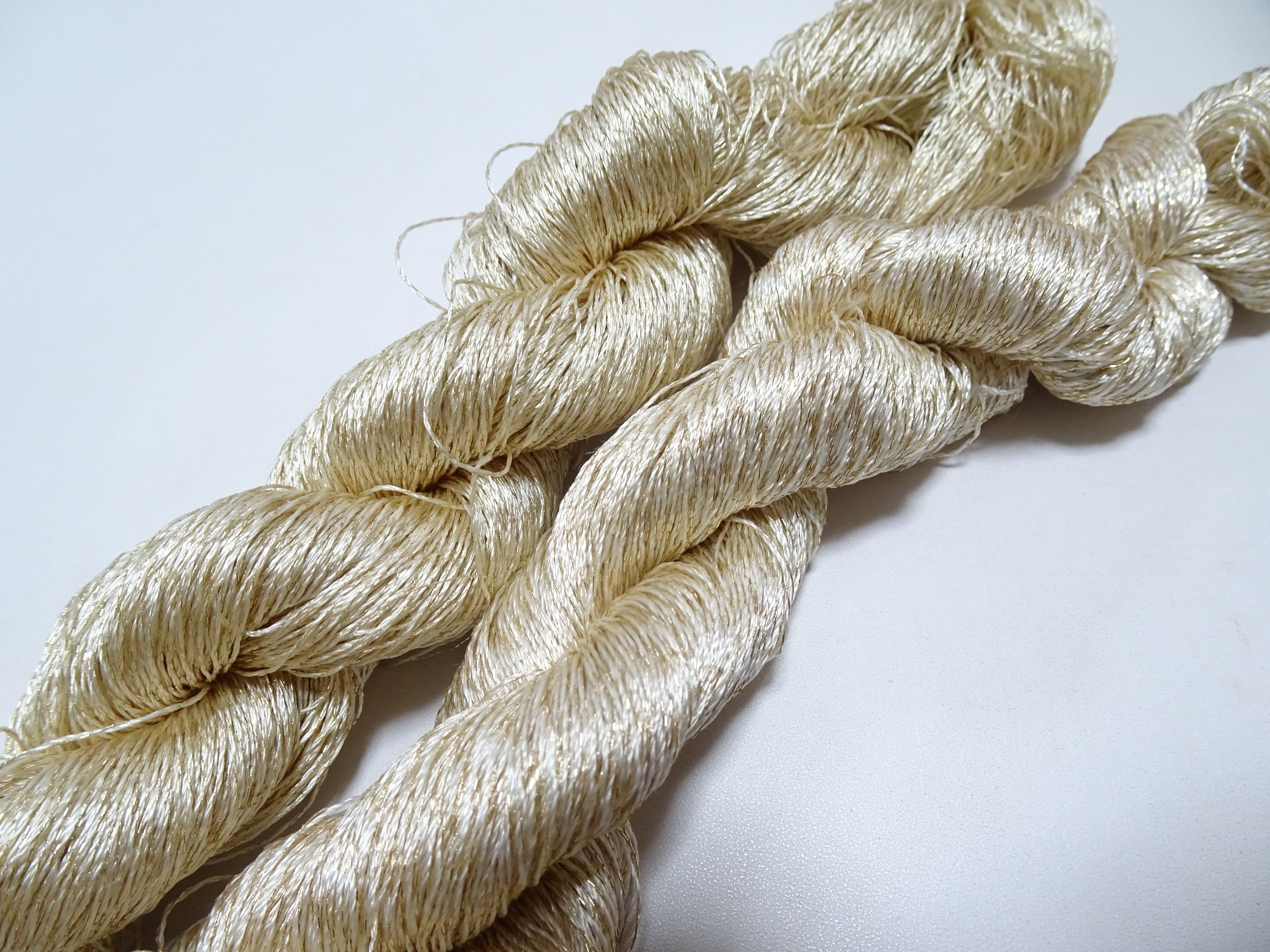 Japanese Vintage High Class Rare Silk Thread 2sets Mixture of Gold embroidery 14703