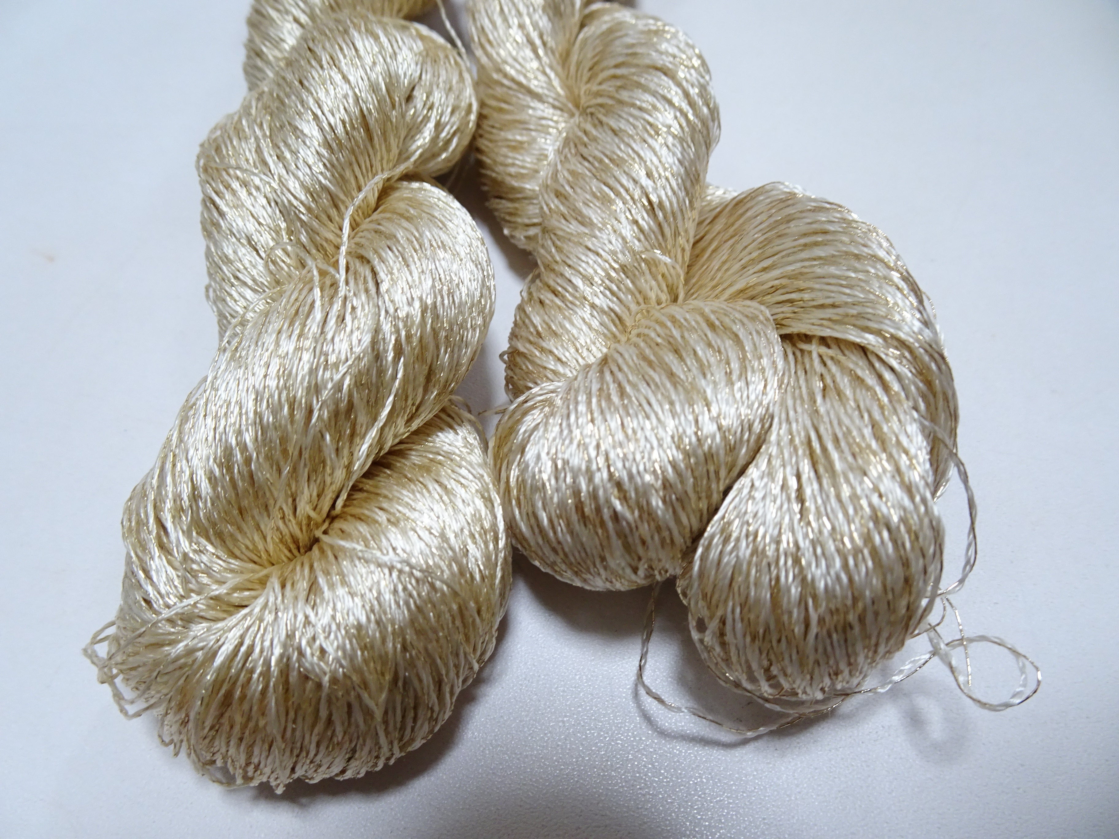 Japanese Vintage High Class Rare Silk Thread 2sets Mixture of Gold embroidery 14703
