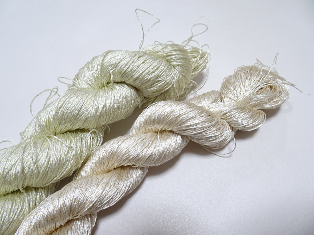 Japanese Vintage High Class Rare Silk Thread 2sets Mixture of Gold embroidery 14705
