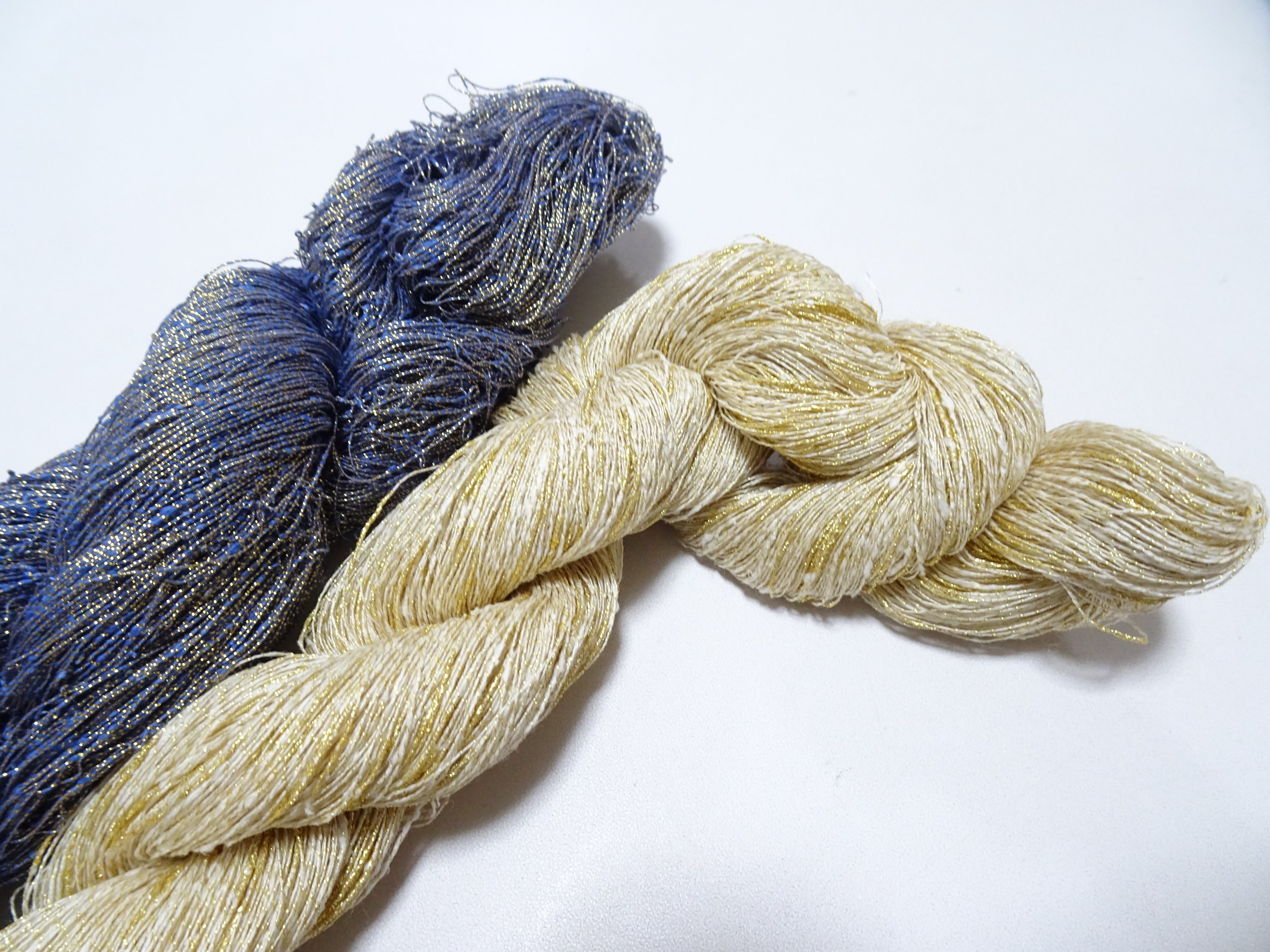 Japanese Vintage High Class Rare Silk Thread 2sets Mixture of Gold embroidery 18292