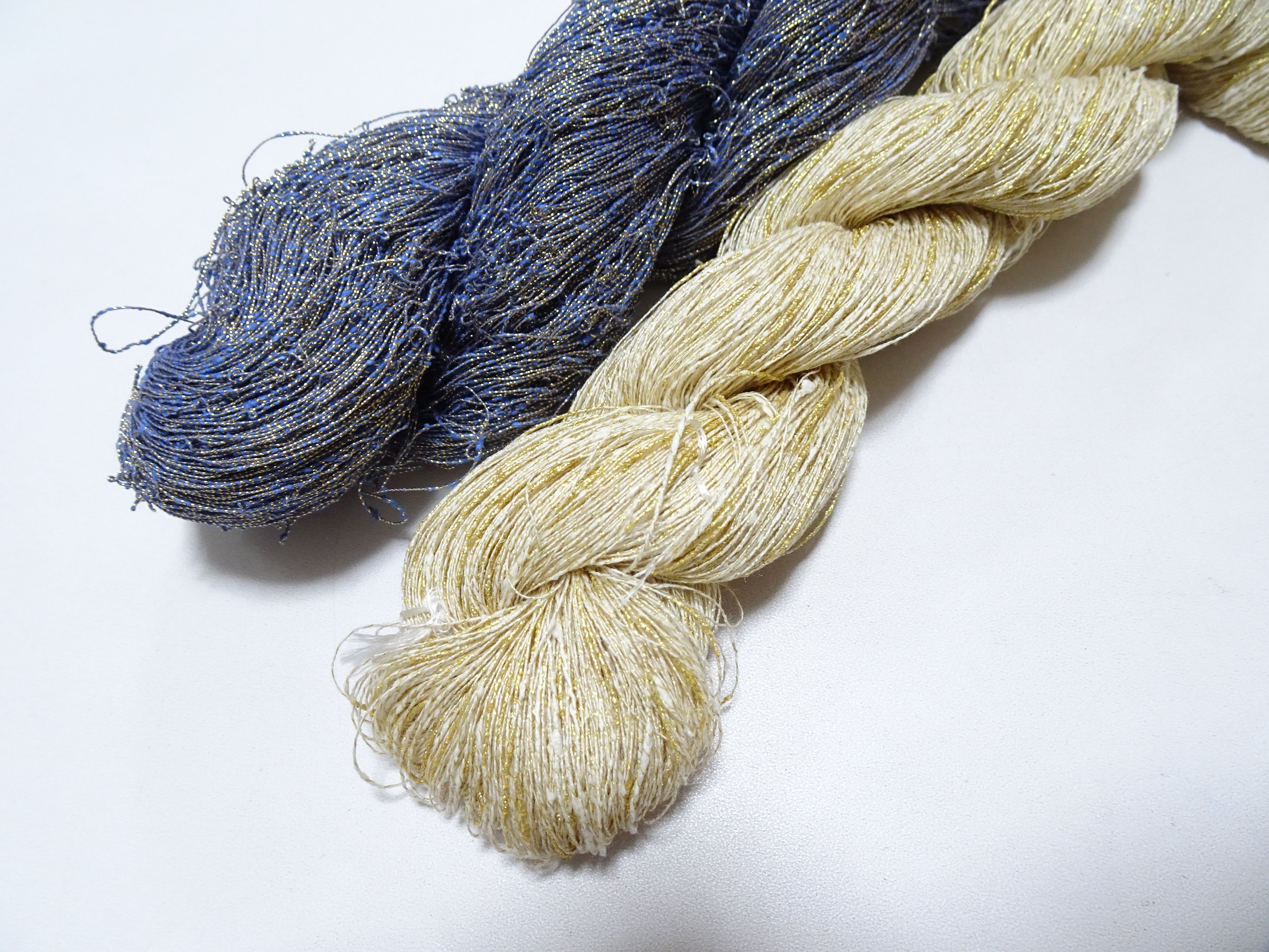 Japanese Vintage High Class Rare Silk Thread 2sets Mixture of Gold embroidery 18292