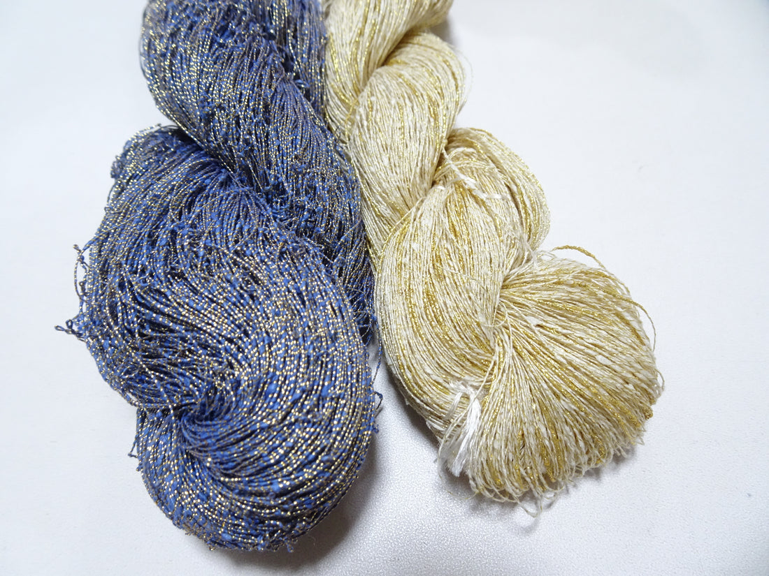 Japanese Vintage High Class Rare Silk Thread 2sets Mixture of Gold embroidery 18292