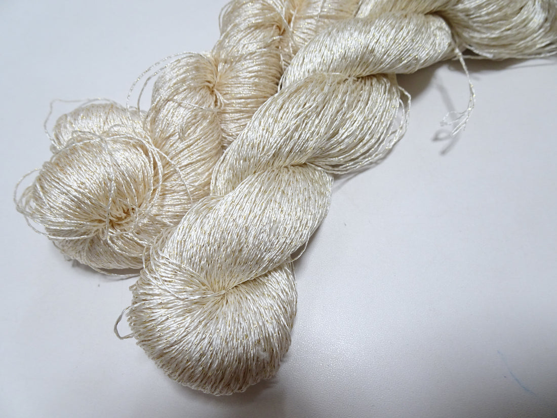 Japanese Vintage High Class Rare Silk Thread 2sets Mixture of Gold embroidery 14707