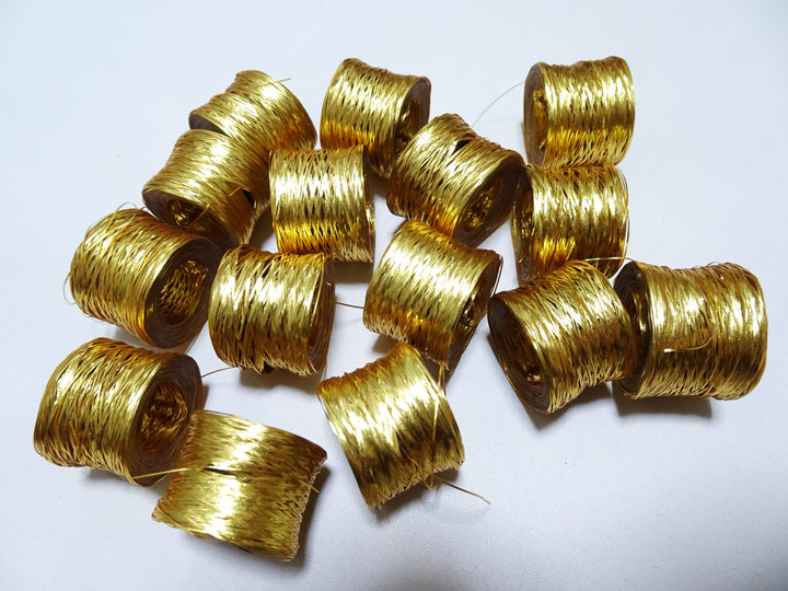 Special price!! Japanese Vintage Finest Gold Leaf (Shin Tankinpaku) flat type Hirahaku 15set  embroidery 15873