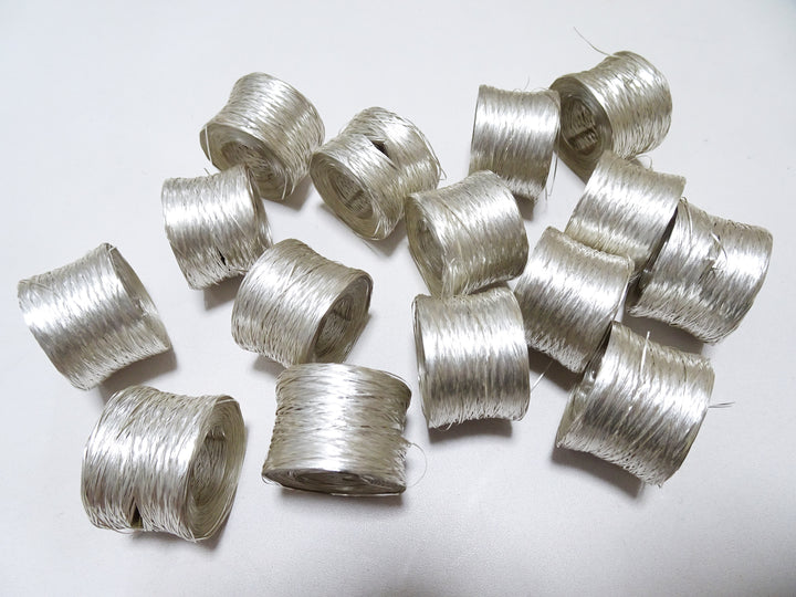 Special price!! Japanese Vintage Finest Pure Silver Leaf thread flat type Hirahaku 15set  embroidery 15875