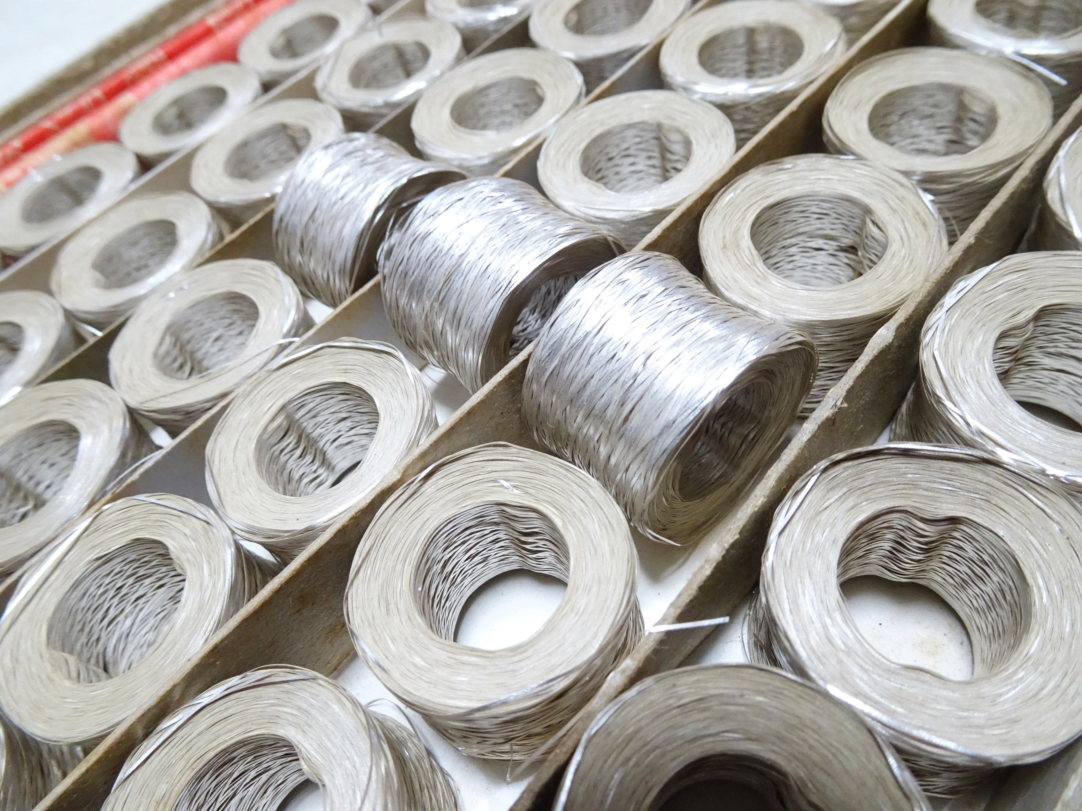 Special price!! Japanese Vintage Finest Pure Silver Leaf thread
