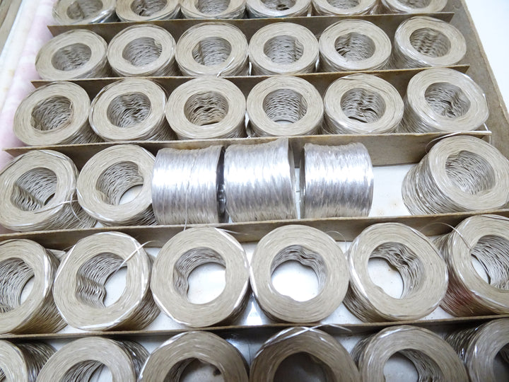 Special price!! Japanese Vintage Finest Pure Silver Leaf thread flat type Hirahaku 54set  embroidery 15881