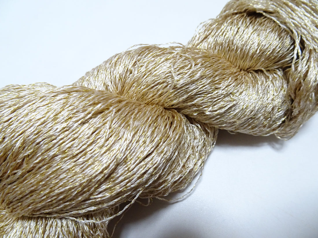 Japanese Vintage High Class Rare Silk Thread Mixture of Gold embroidery 15887