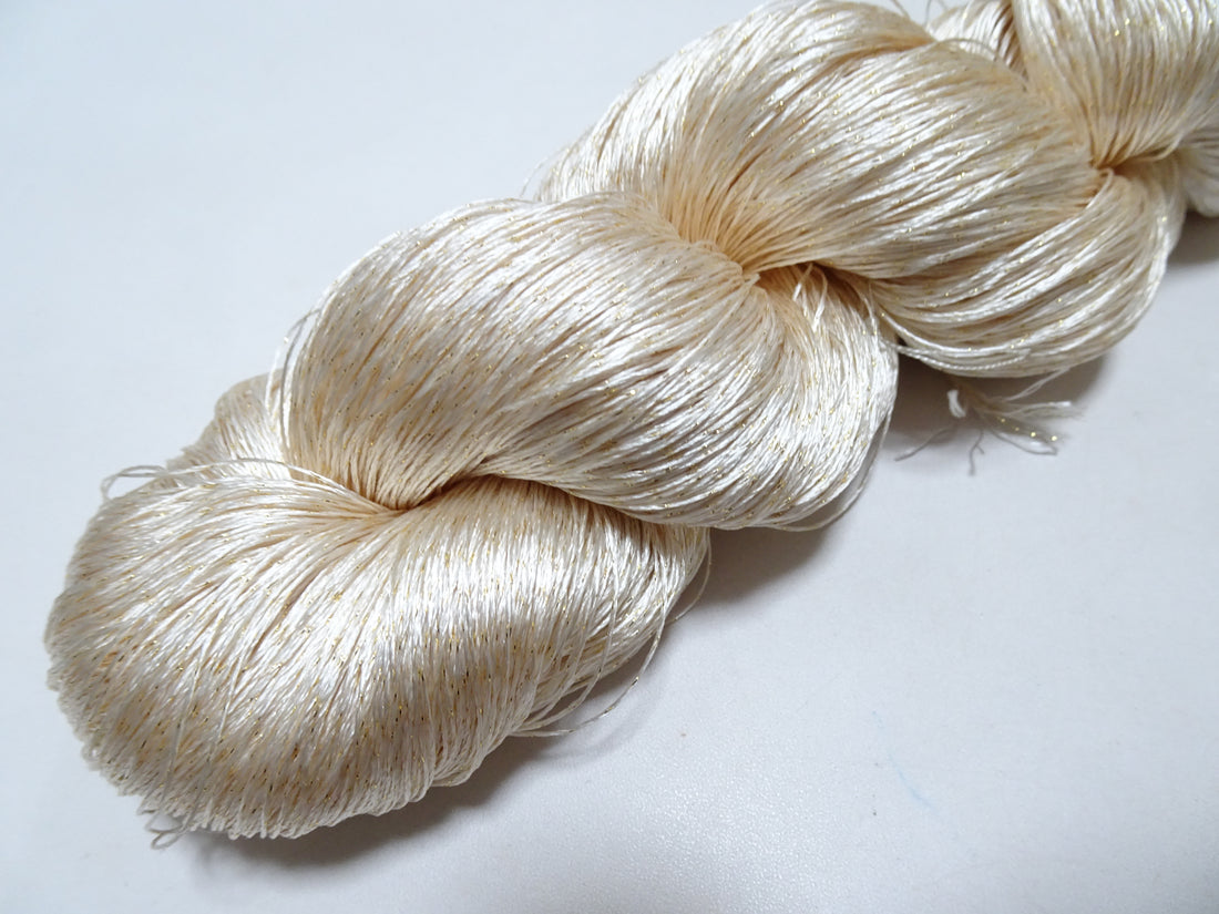 Japanese Vintage High Class Rare Silk Thread Mixture of Gold embroidery 15888