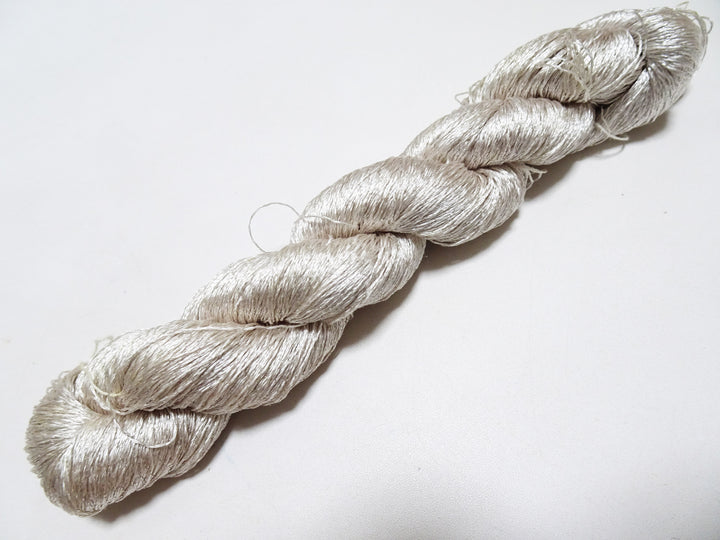 Japanese Vintage High Class Rare Silk Thread Mixture of Silver embroidery 15895