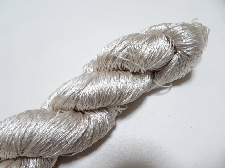 Japanese Vintage High Class Rare Silk Thread Mixture of Silver embroidery 15895