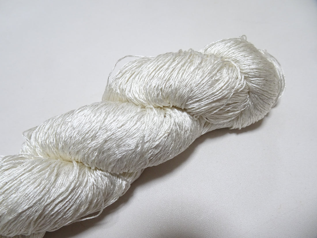 Japanese Vintage High Class Rare Silk Thread Mixture of Silver embroidery 15896