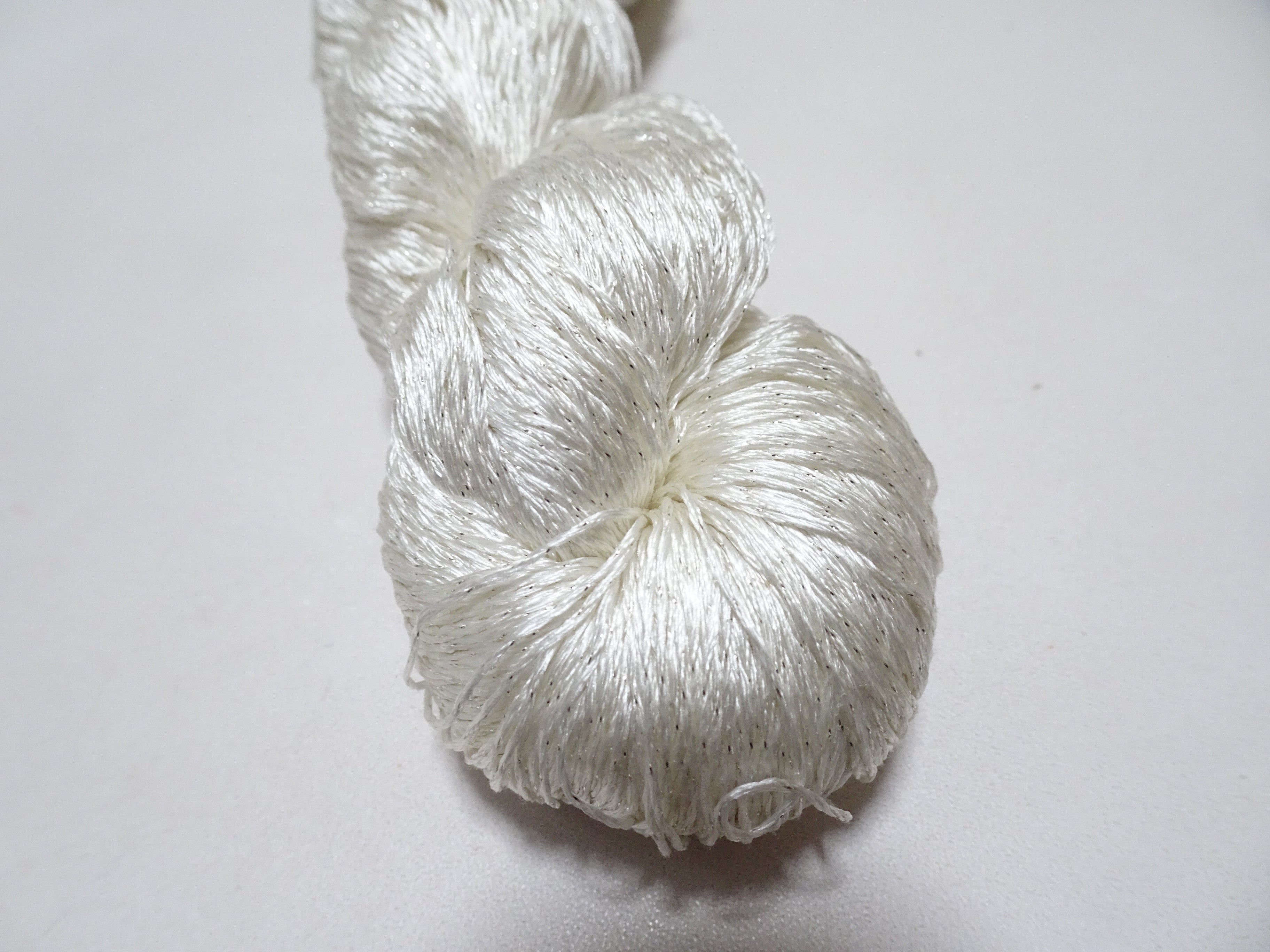 Japanese Vintage High Class Rare Silk Thread Mixture of Silver embroidery 15896