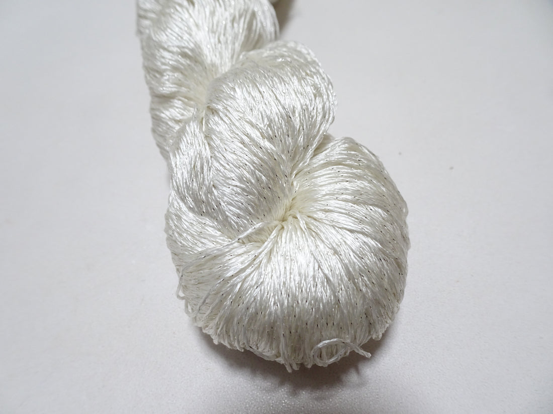Japanese Vintage High Class Rare Silk Thread Mixture of Silver embroidery 15896