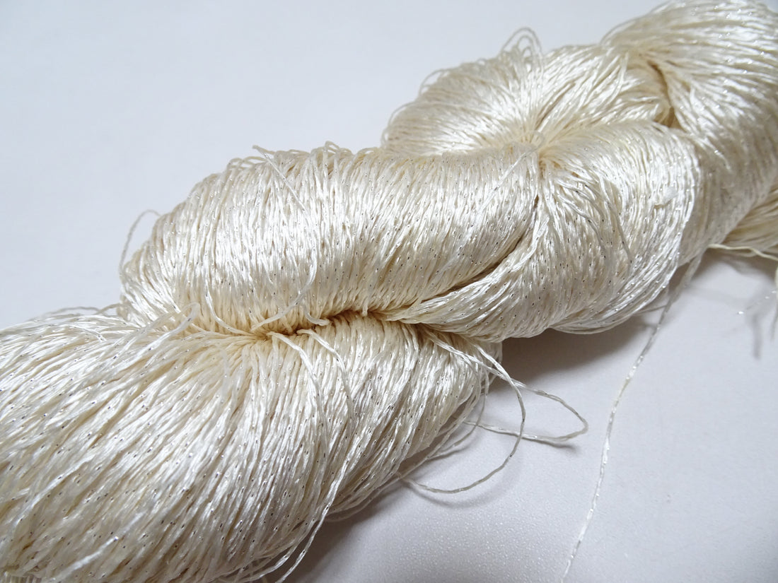 Japanese Vintage High Class Rare Silk Thread Mixture of Silver embroidery 15897