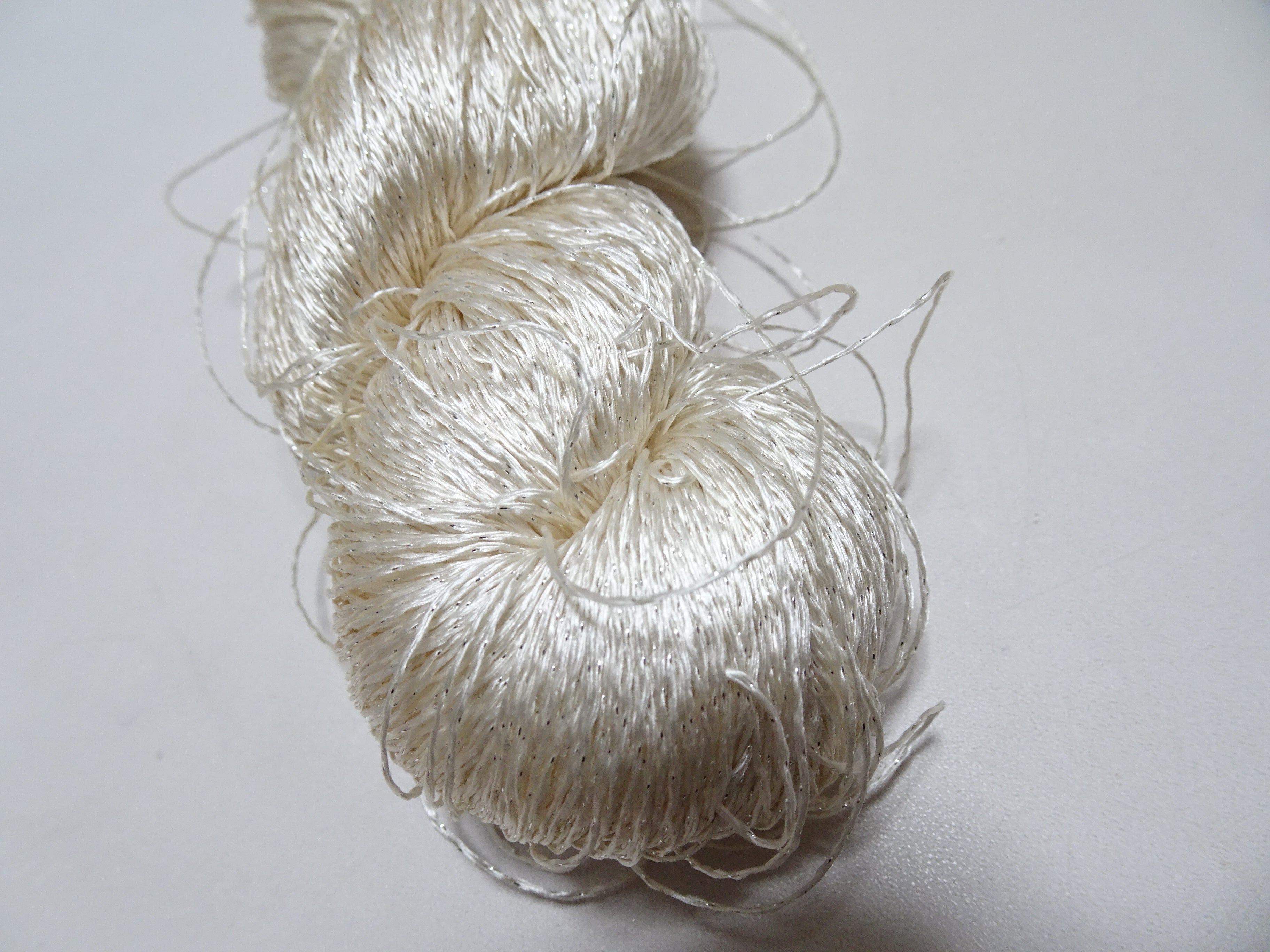 Japanese Vintage High Class Rare Silk Thread Mixture of Silver embroidery 15897