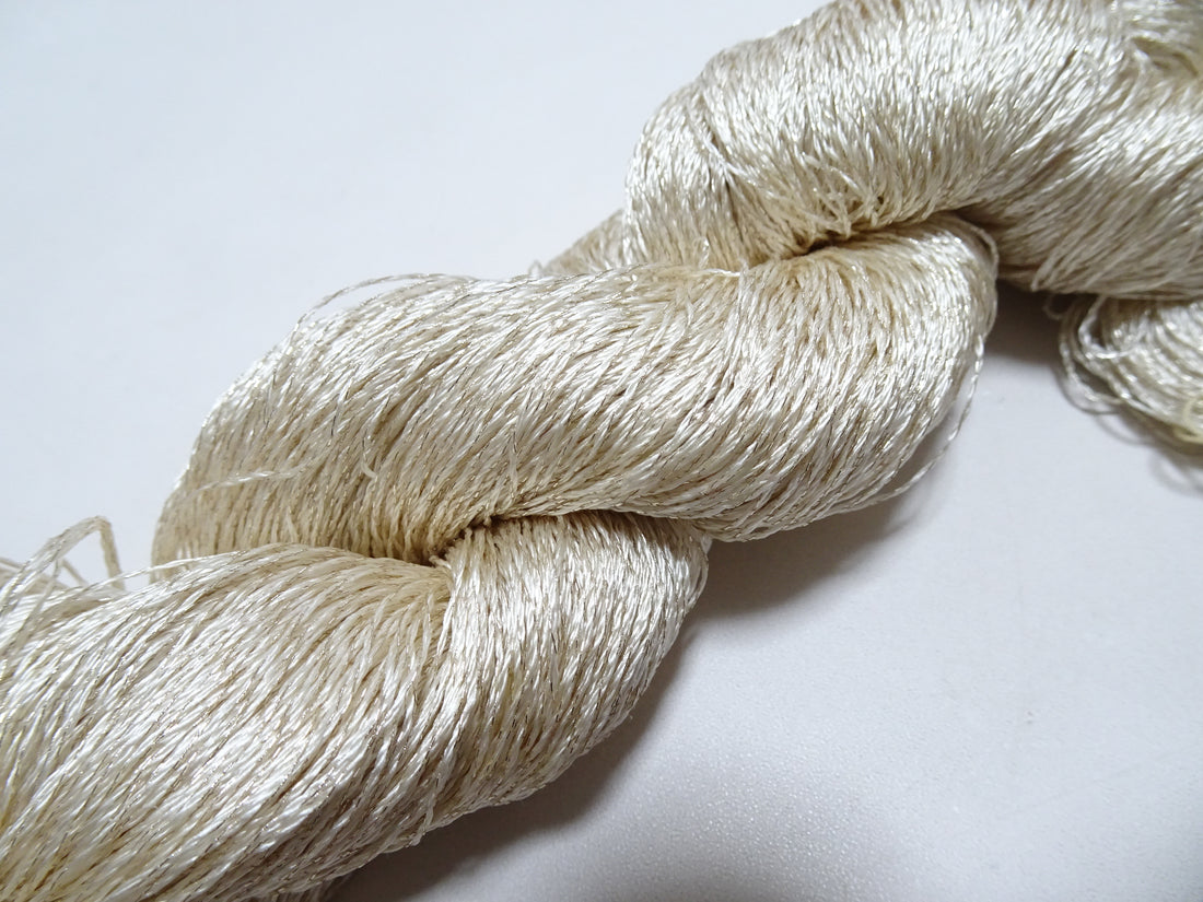 Japanese Vintage High Class Rare Silk Thread Mixture of Silver embroidery 15898