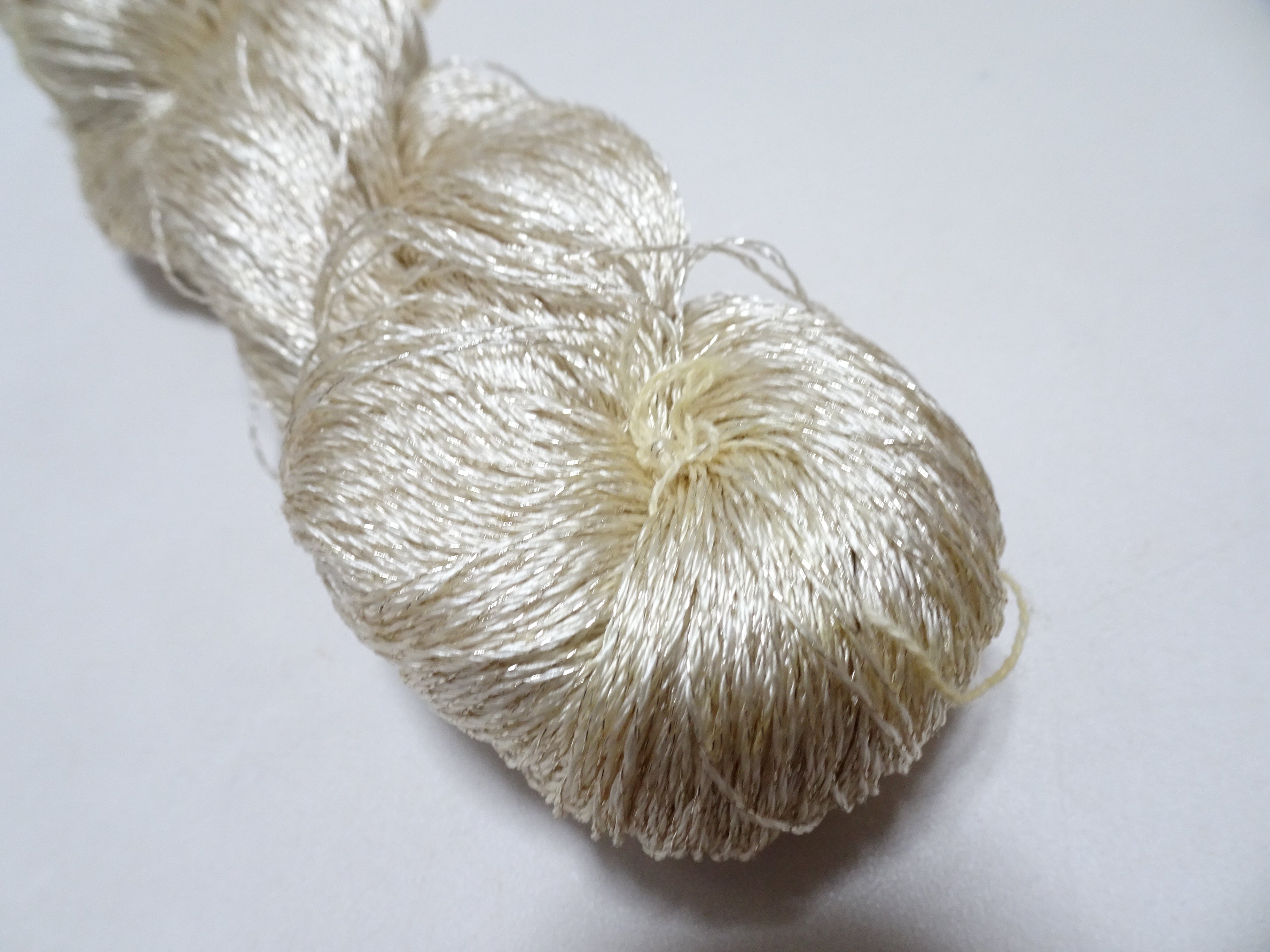 Japanese Vintage High Class Rare Silk Thread Mixture of Silver embroidery 15898