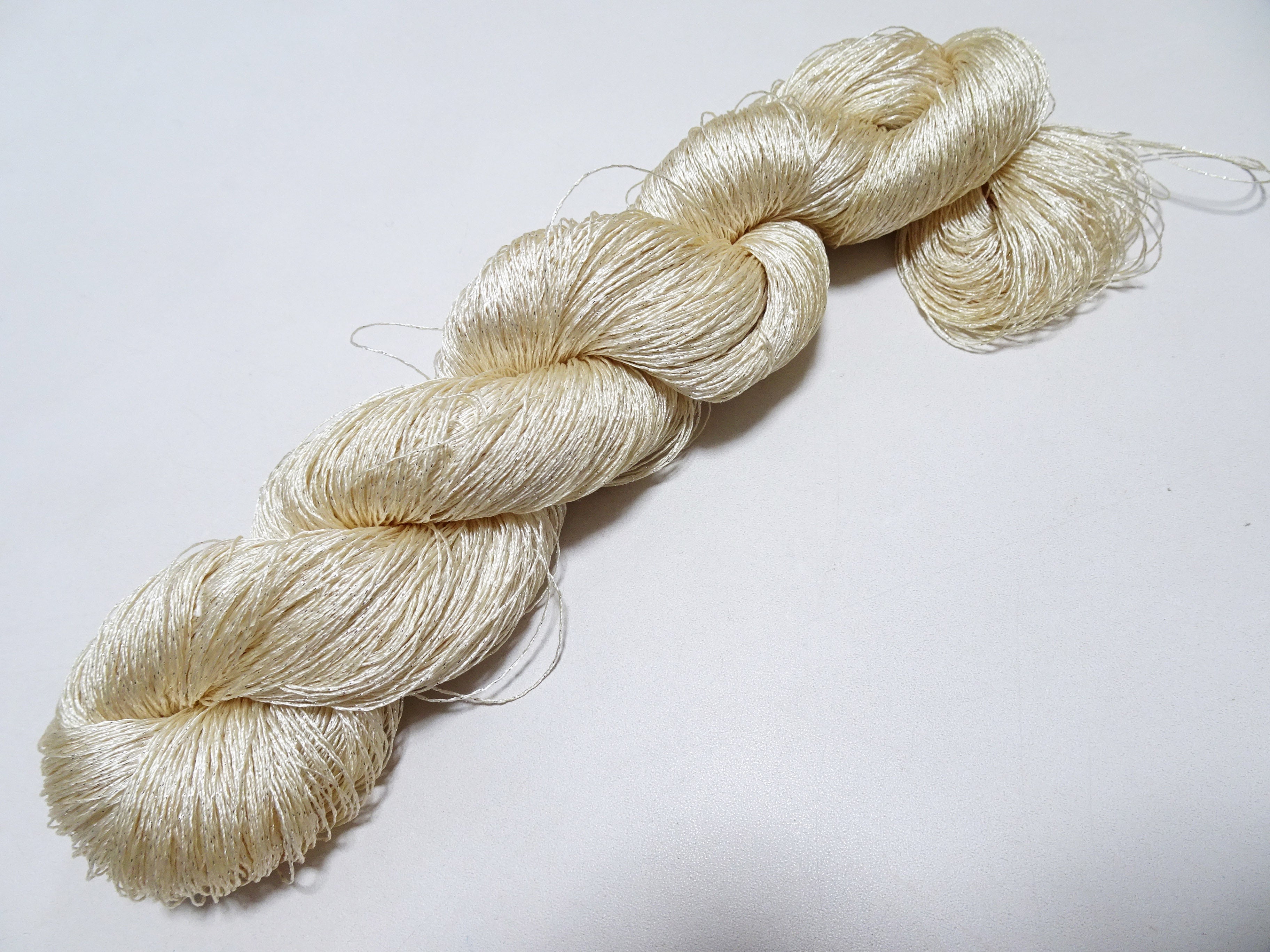 Japanese Vintage High Class Rare Silk Thread Mixture of Silver embroidery 15899