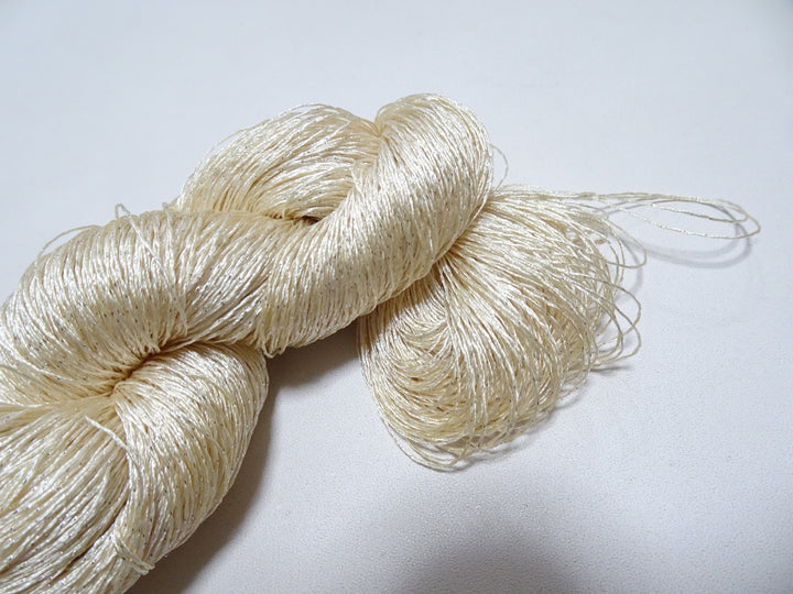 Japanese Vintage High Class Rare Silk Thread Mixture of Silver embroidery 15899