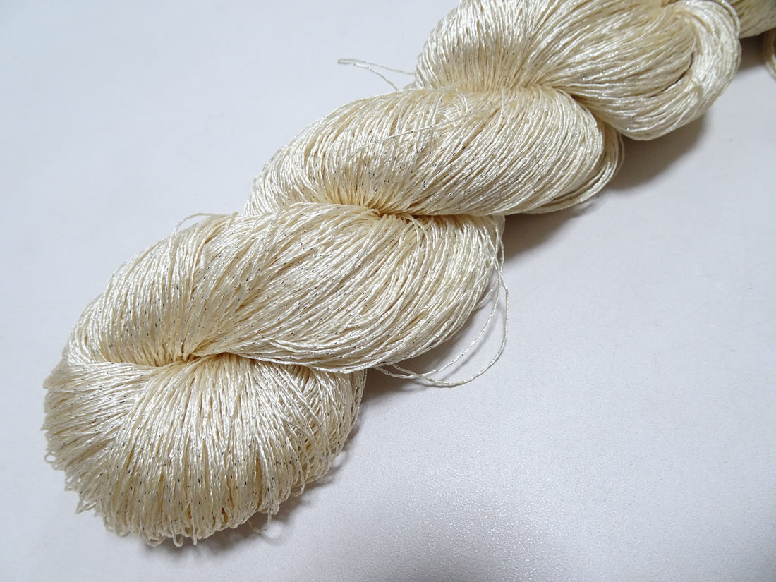 Japanese Vintage High Class Rare Silk Thread Mixture of Silver embroidery 15899