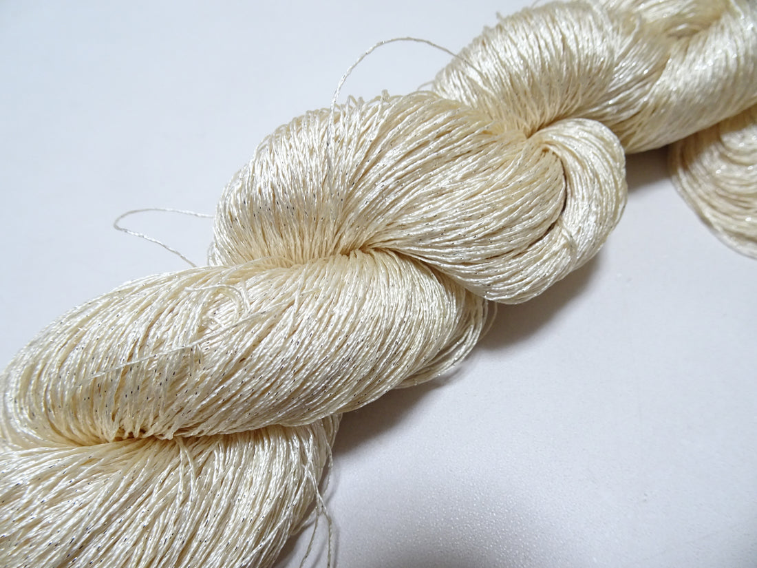 Japanese Vintage High Class Rare Silk Thread Mixture of Silver embroidery 15899