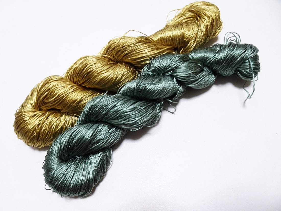 Japanese Vintage Twisted Silk Thread　2sets Embroidery 18855