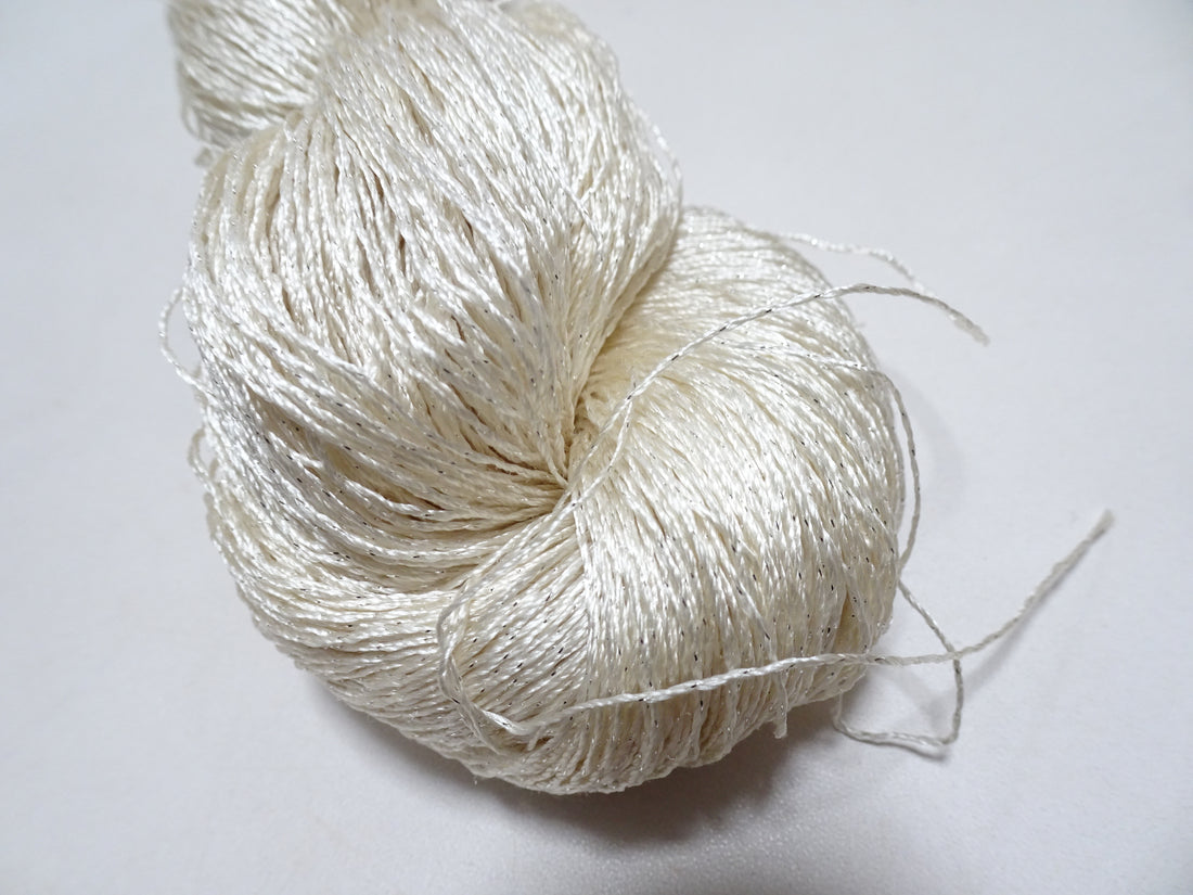 Japanese Vintage High Class Rare Silk Thread Mixture of Silver embroidery 15903