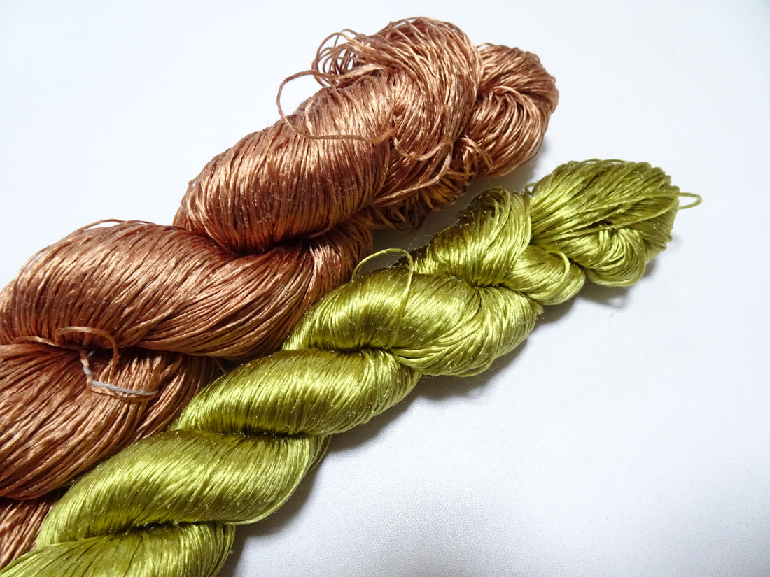 Japanese Vintage Twisted Silk Thread　2sets Embroidery 18859