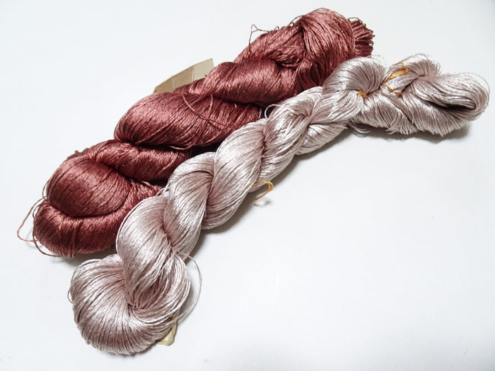 Japanese Vintage Twisted Silk Thread　2sets Embroidery 18860