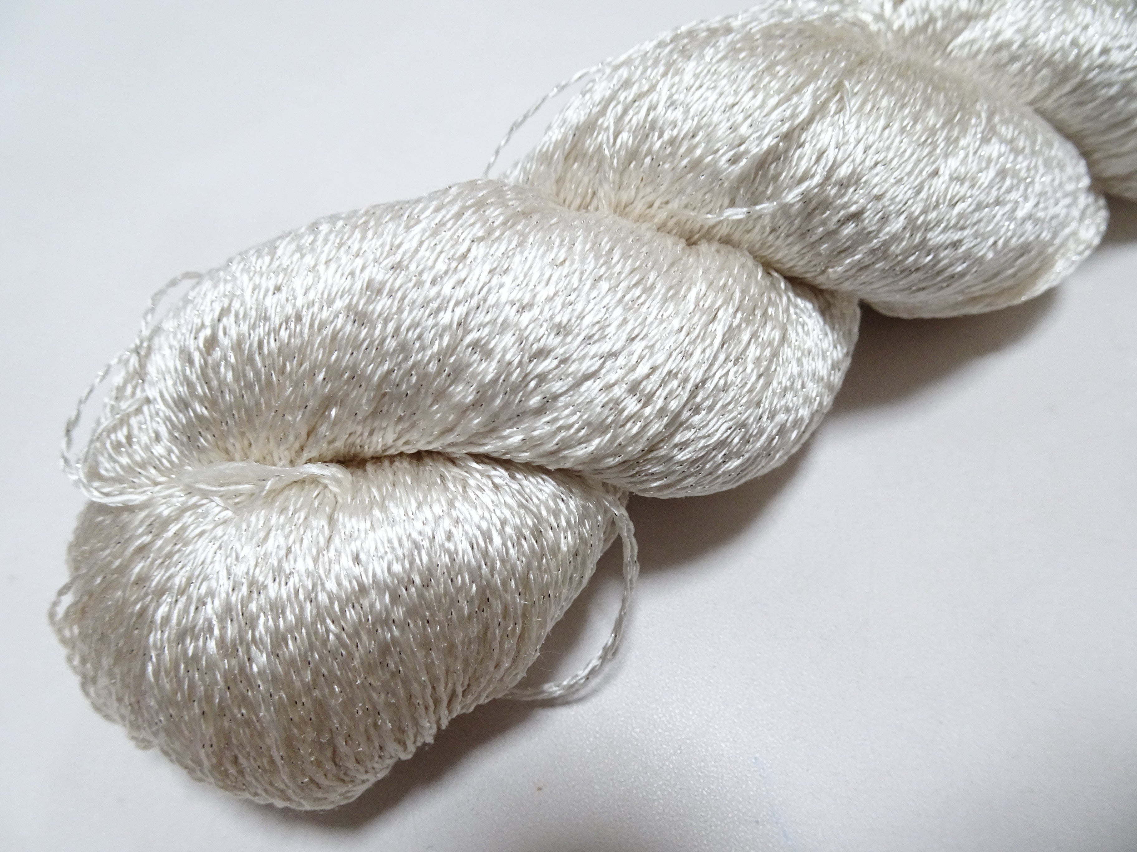 Japanese Vintage High Class Rare Silk Thread Mixture of Silver embroidery 15905