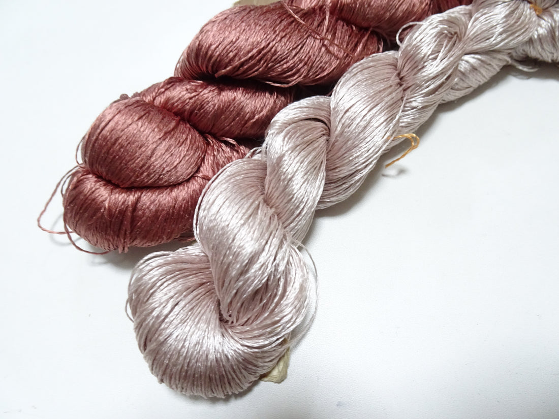 Japanese Vintage Twisted Silk Thread　2sets Embroidery 18860