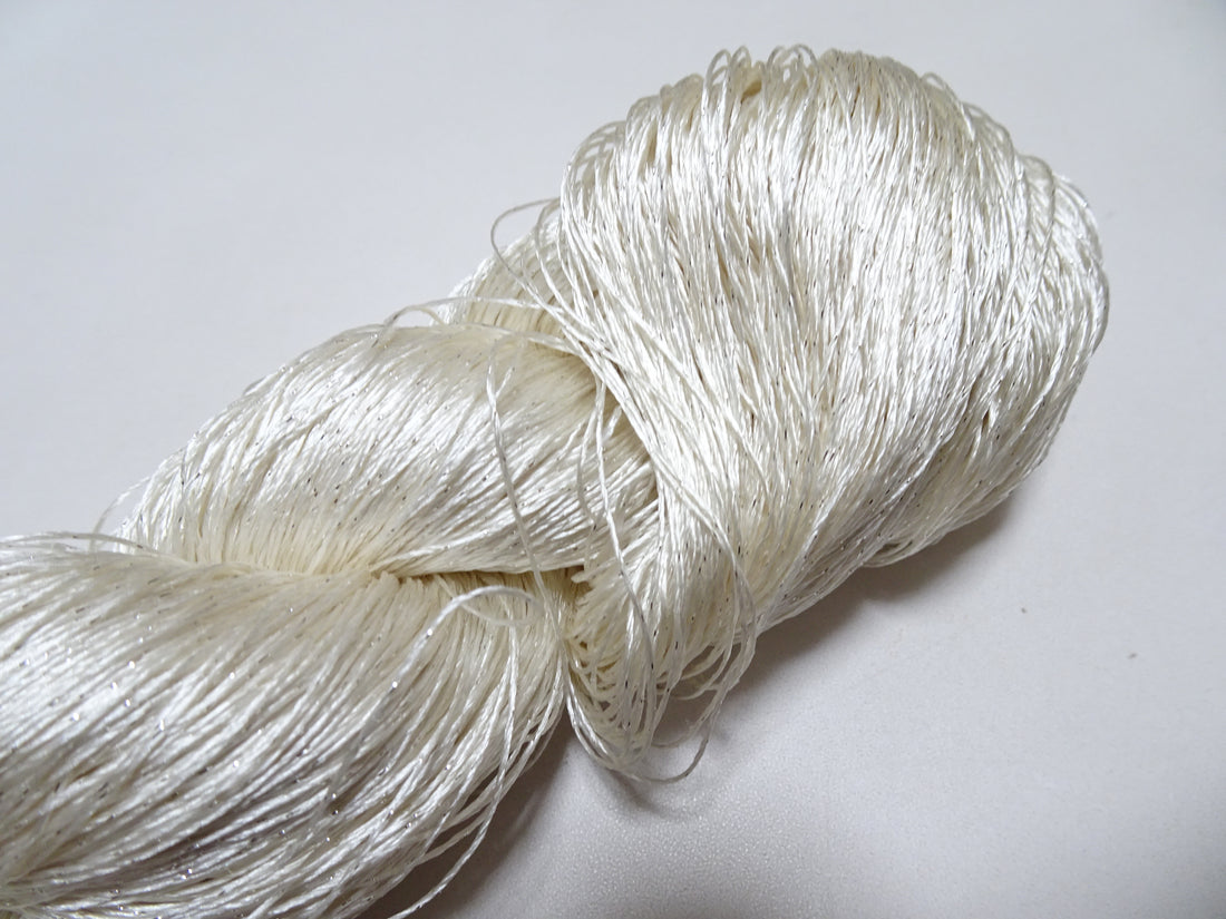 Japanese Vintage High Class Rare Silk Thread Mixture of Silver embroidery 15907