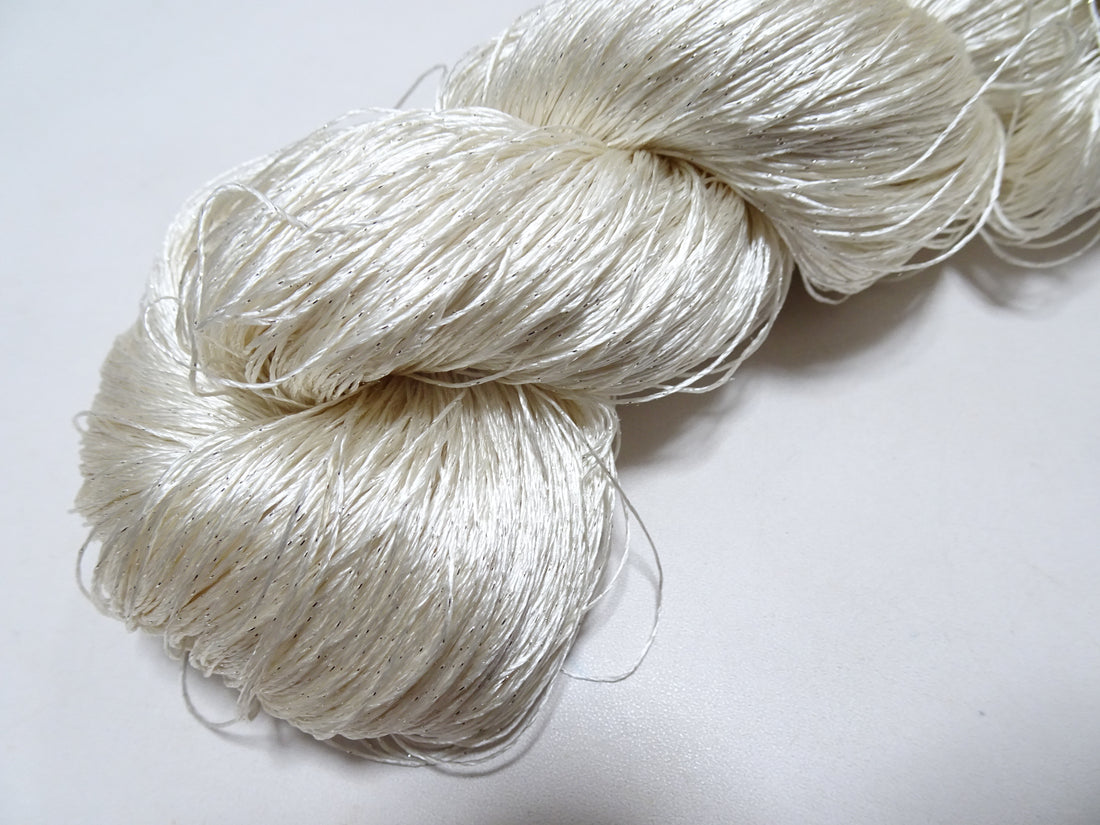 Japanese Vintage High Class Rare Silk Thread Mixture of Silver embroidery 15907