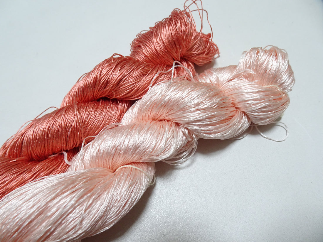 Japanese Vintage Twisted Silk Thread　2sets Embroidery 18864
