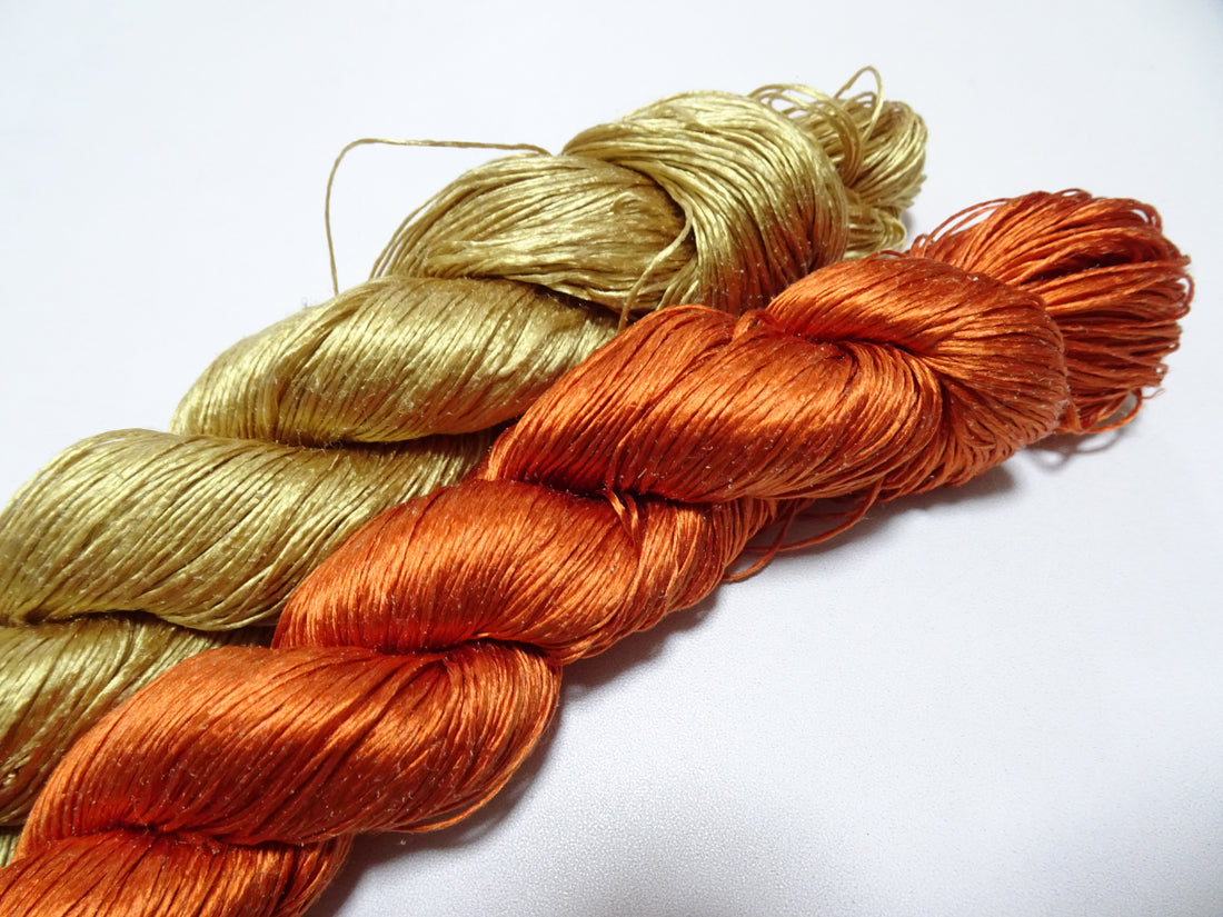 Japanese Vintage Twisted Silk Thread　2sets Embroidery 18866