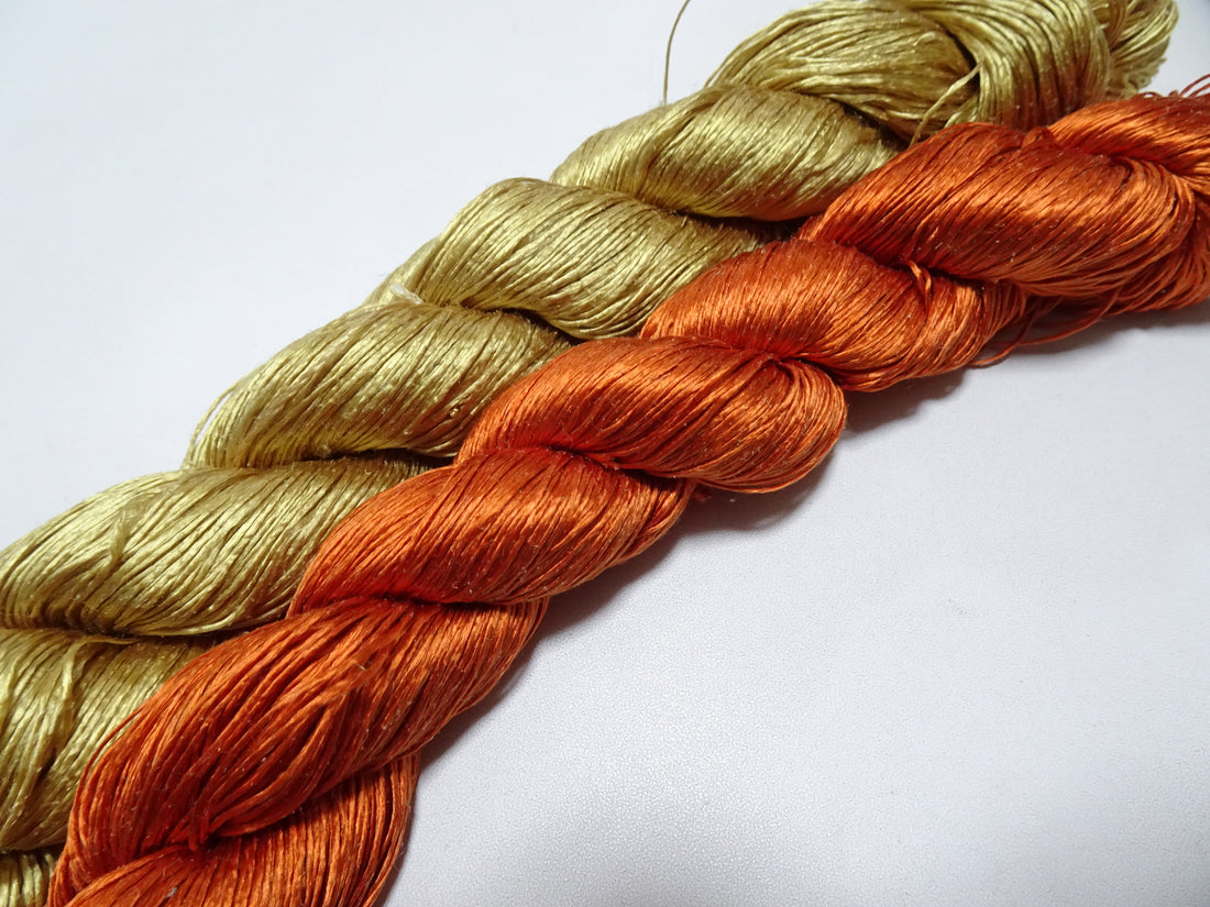 Japanese Vintage Twisted Silk Thread　2sets Embroidery 18866