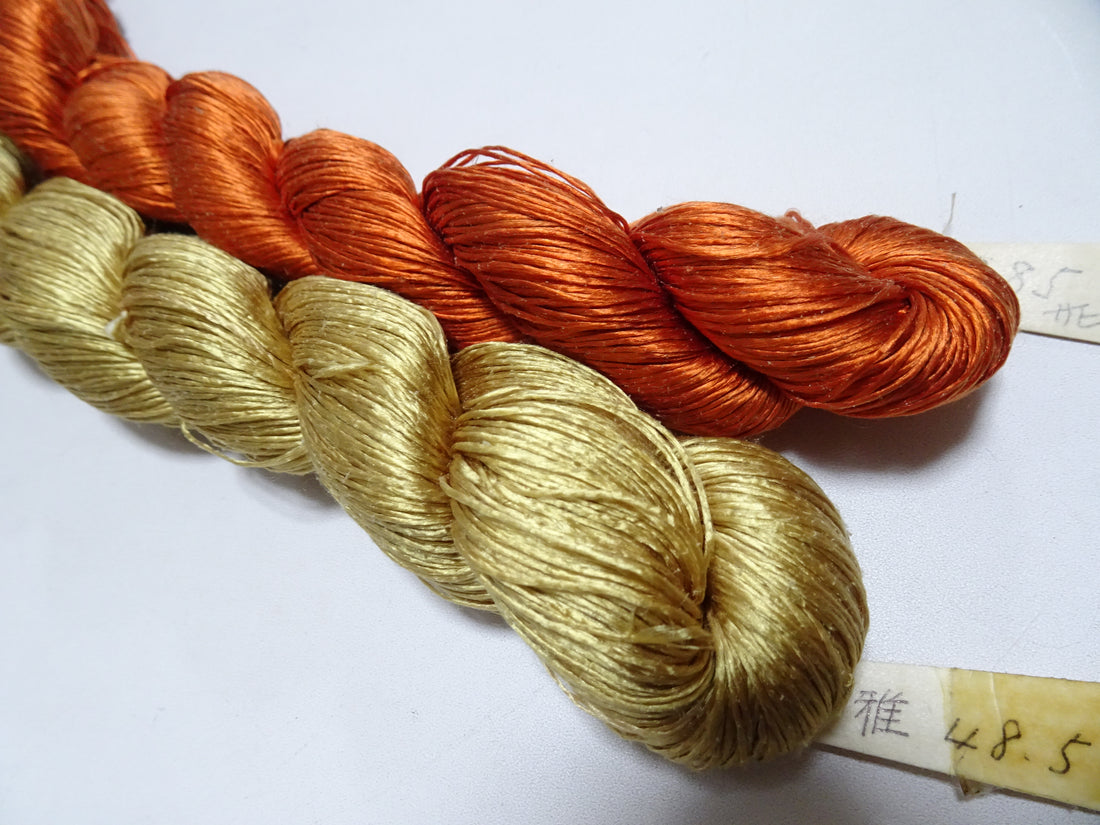 Japanese Vintage Twisted Silk Thread　2sets Embroidery 18866