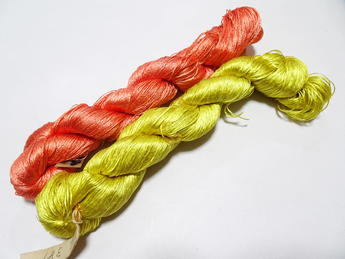 Japanese Vintage Twisted Silk Thread　2sets Embroidery 18868