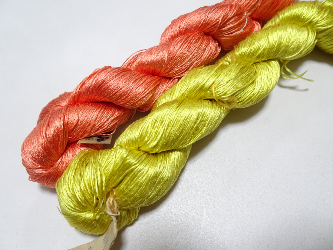 Japanese Vintage Twisted Silk Thread　2sets Embroidery 18868