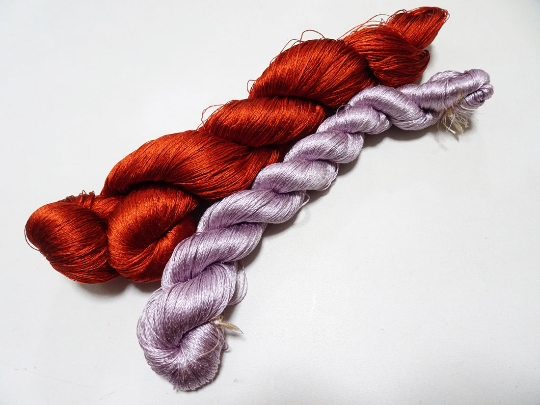 Japanese Vintage Twisted Silk Thread　2sets Embroidery 18869