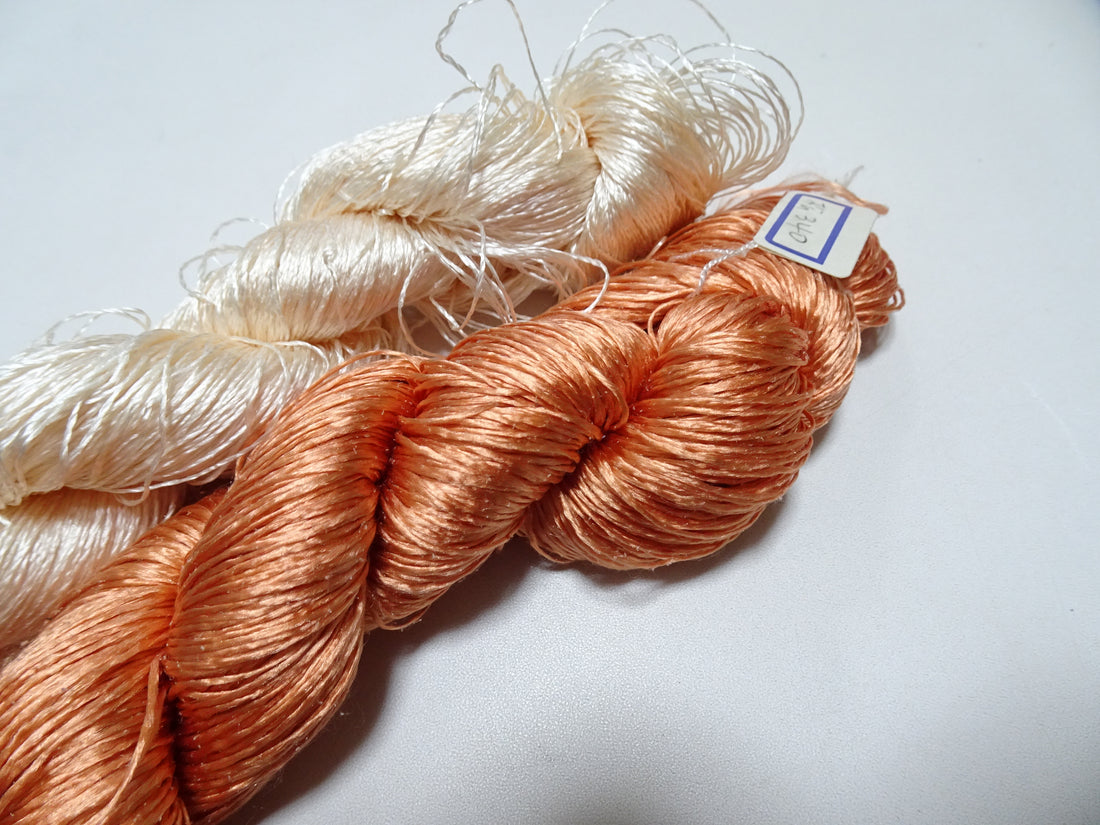 Japanese Vintage Twisted Silk Thread　2sets Embroidery 18872