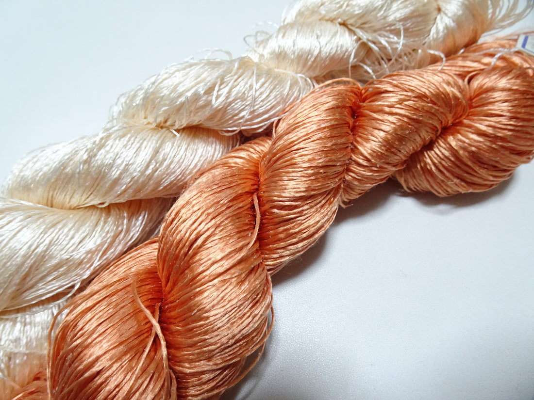 Japanese Vintage Twisted Silk Thread　2sets Embroidery 18872