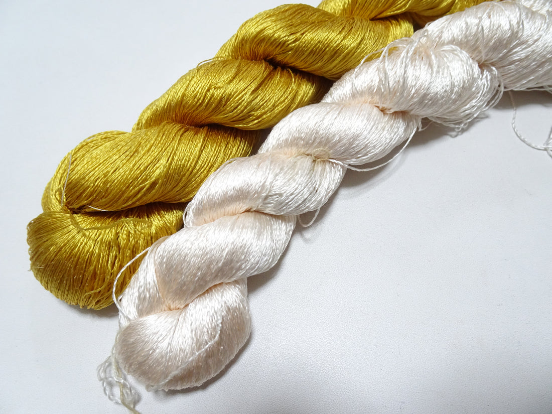 Japanese Vintage Twisted Silk Thread　2sets Embroidery 18878