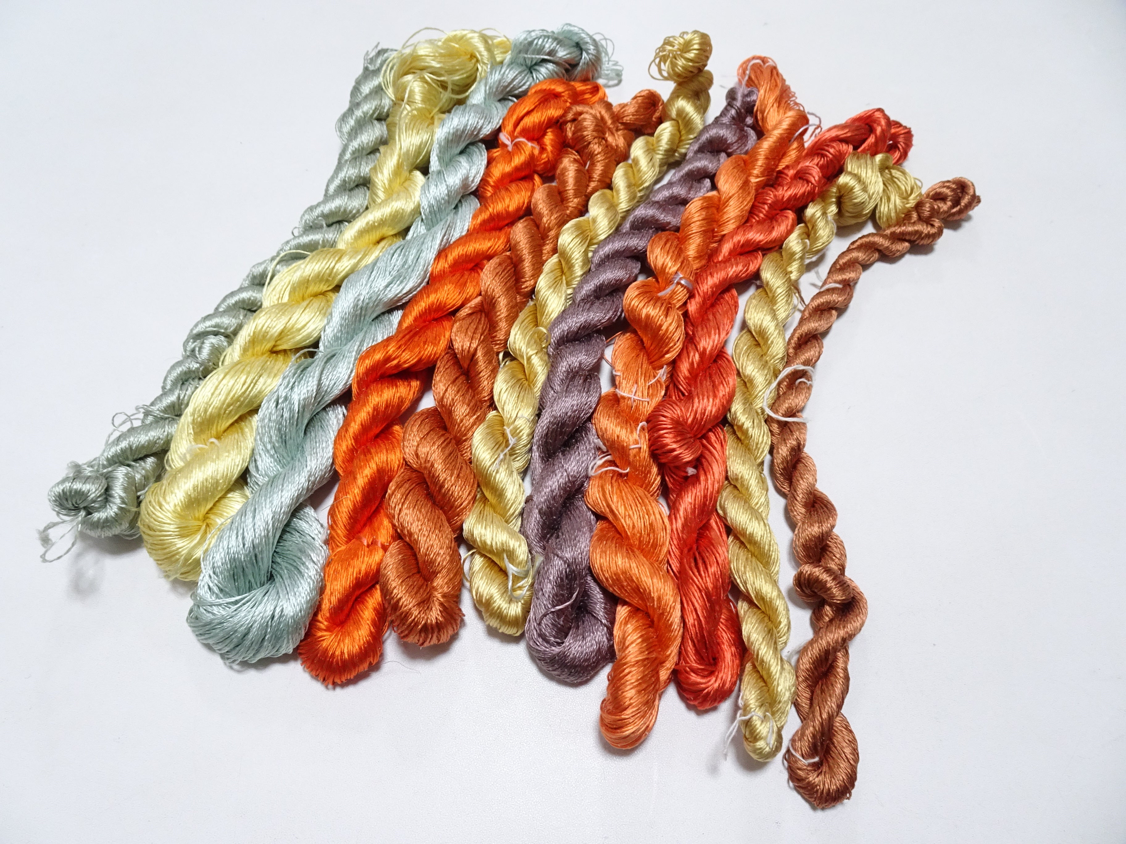 Japanese Vintage Twisted Silk Thread　11sets Embroidery 18886