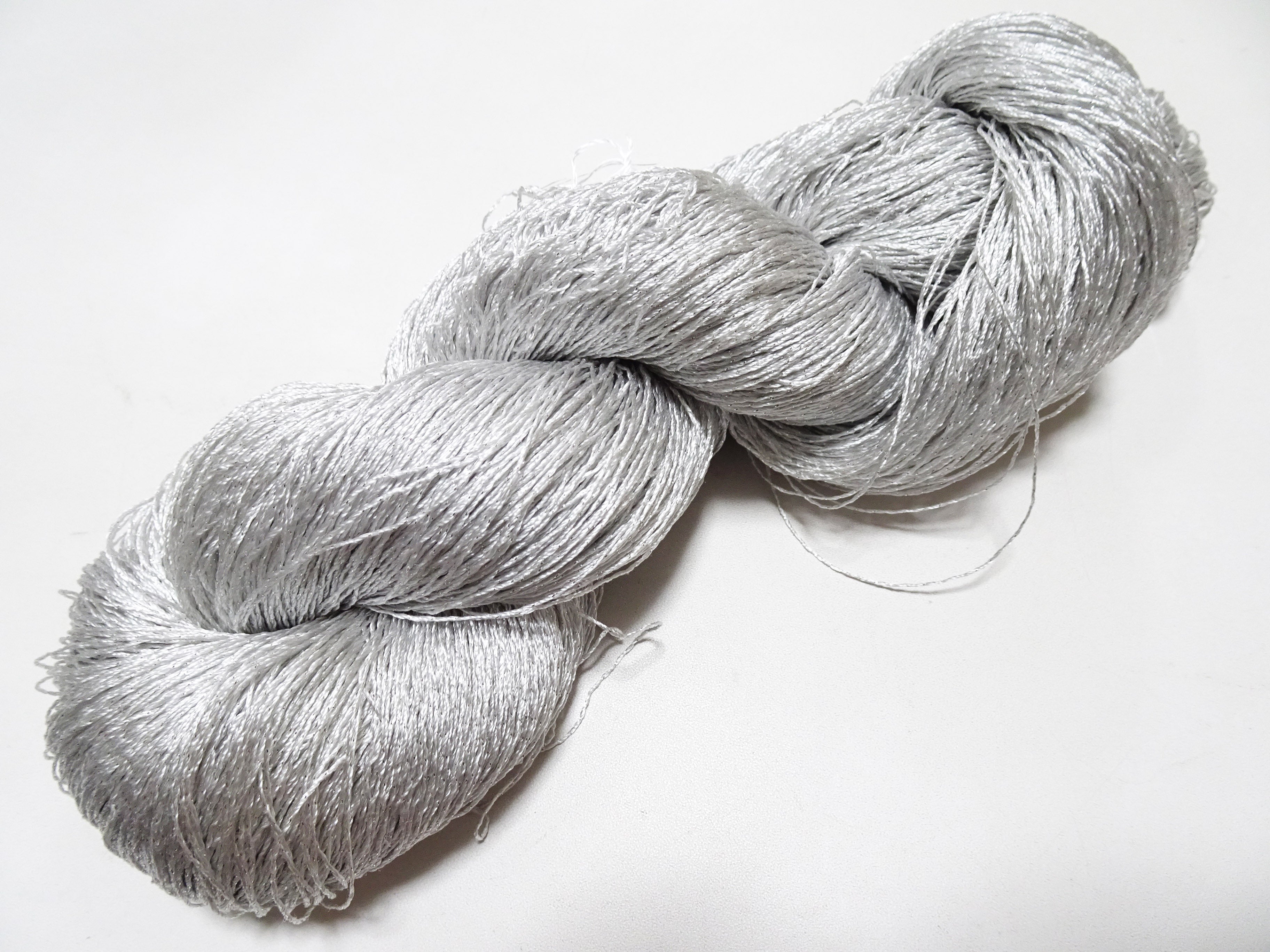 Japanese Vintage High Class Rare Silver Gray Silk Thread Mixture of Silver embroidery 18902